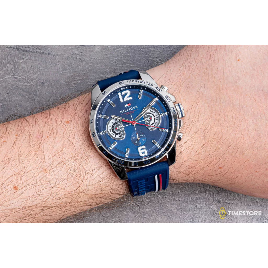 TOMMY HILFIGER 1791476 Men s Blue Silver Heavni Brand 41 OFF